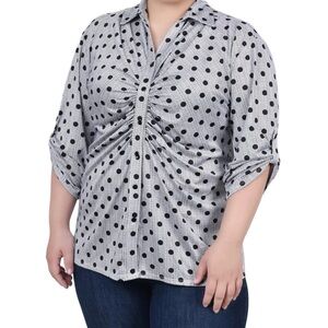 Black and White Polka Dot Blouse